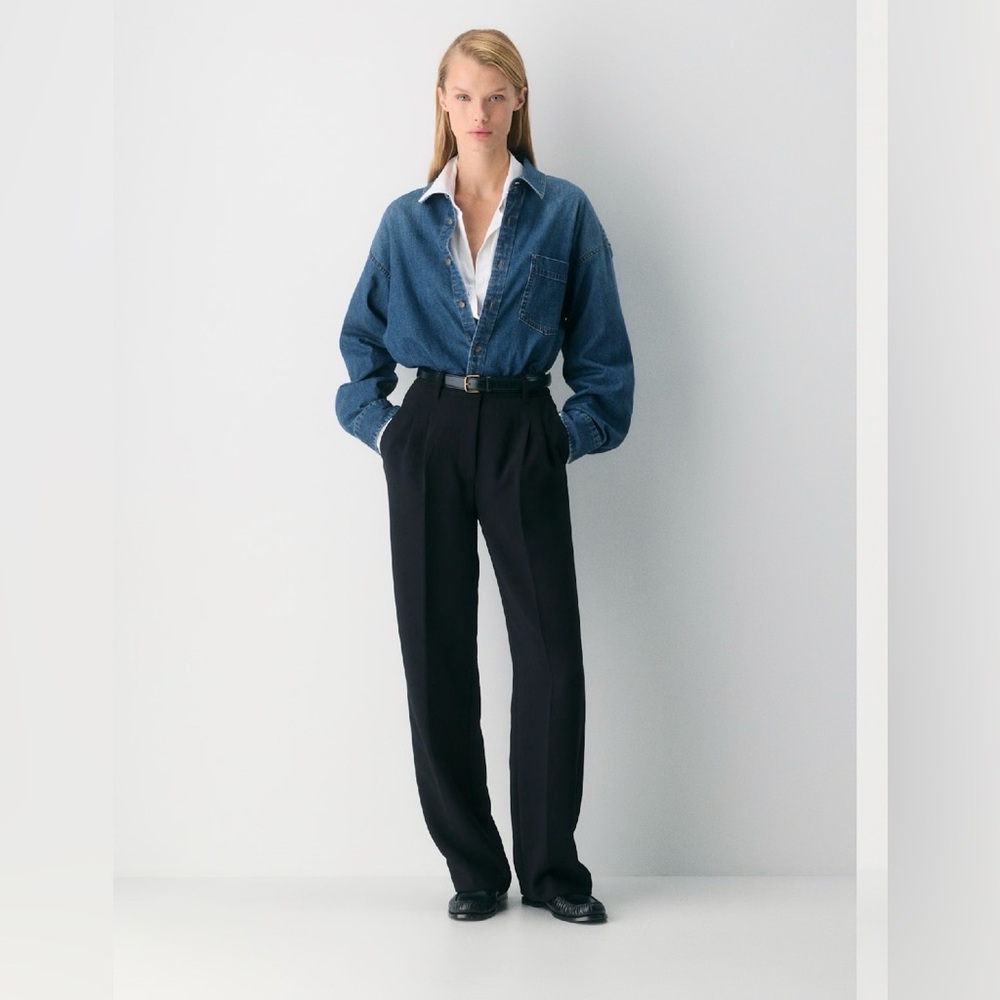 Aritzia Wilfred Effortless Pant Crepette Black 10